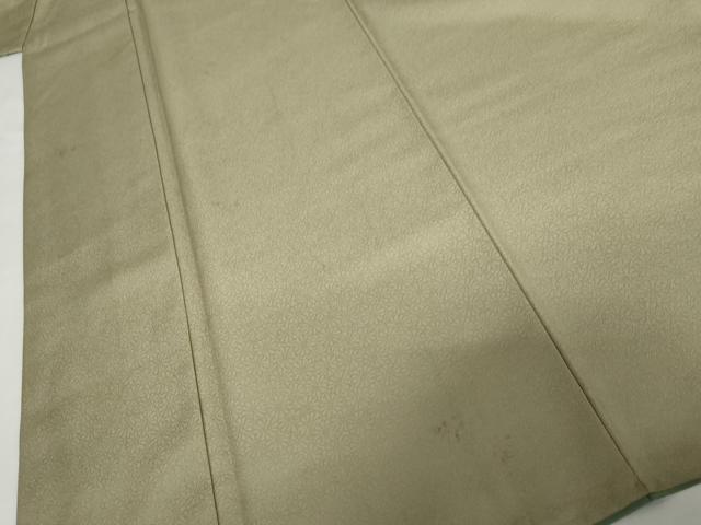 平和屋着物●洗える最高級着物　＜英＞はなぶさ謹製　色無地　花尽くし地紋　山葵色　たとう紙付き　洗える着物　AABJ3233cs