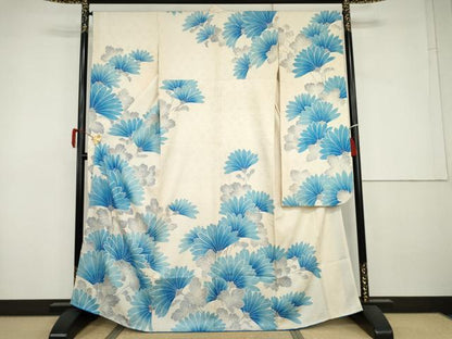 平和屋着物●豪華振袖　総絞り　横菊　正絹　逸品　AABJ3237cs