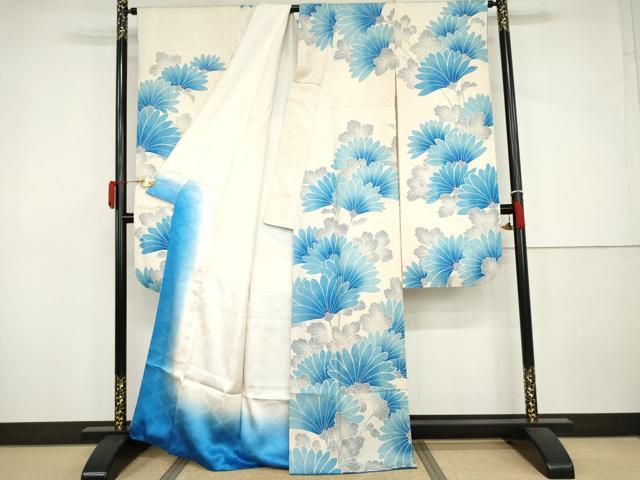 平和屋着物●豪華振袖　総絞り　横菊　正絹　逸品　AABJ3237cs