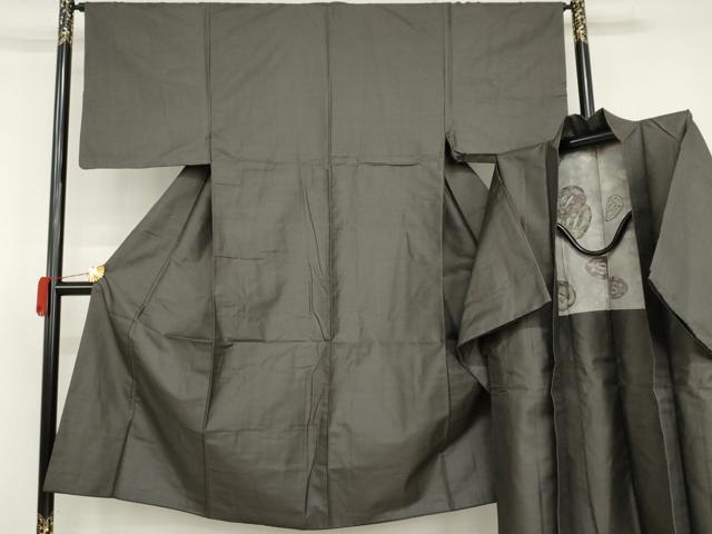 平和屋着物●男性　お召　アンサンブル　亀甲柄　正絹　逸品　AABJ3243cs