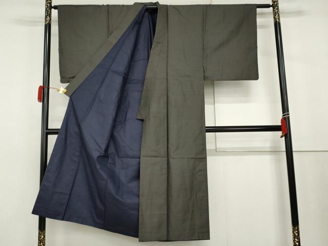 平和屋着物●男性　お召　アンサンブル　亀甲柄　正絹　逸品　AABJ3243cs