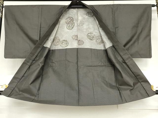 平和屋着物●男性　お召　アンサンブル　亀甲柄　正絹　逸品　AABJ3243cs