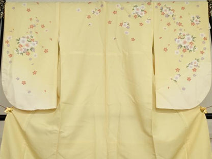 平和屋着物●小振袖　二尺袖　葉桜　暈し染め　洗える着物　未使用　AABJ3245cs