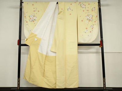 平和屋着物●小振袖　二尺袖　葉桜　暈し染め　洗える着物　未使用　AABJ3245cs