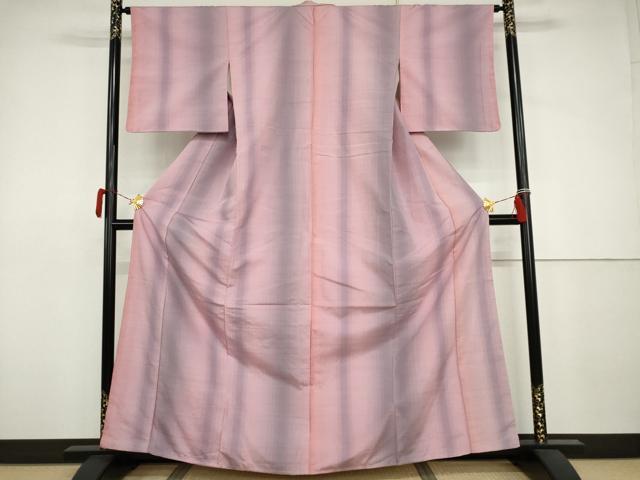 平和屋着物●上質な紬　霞間道　正絹　逸品　AABJ3247cs
