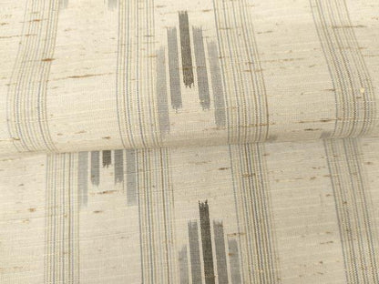 平和屋着物●ぜんまい紬　縞　正絹　逸品　AABJ3257cs