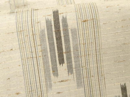 平和屋着物●ぜんまい紬　縞　正絹　逸品　AABJ3257cs
