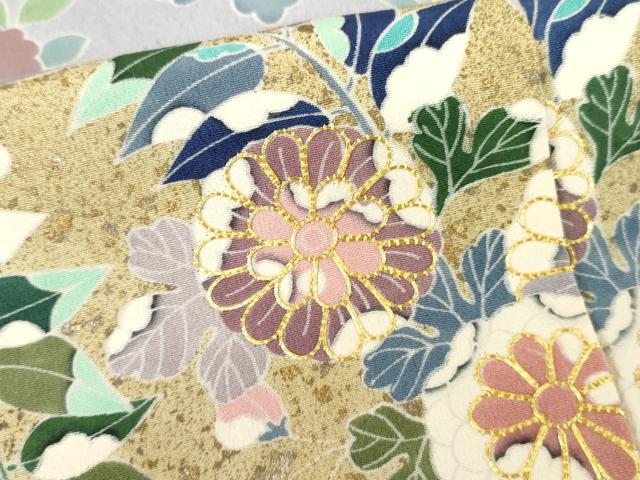 平和屋着物●吉澤友禅　訪問着　辻が花　駒刺繍　暈し染め　浜ちりめん　仮絵羽　正絹　逸品　未使用　AABJ3259cs