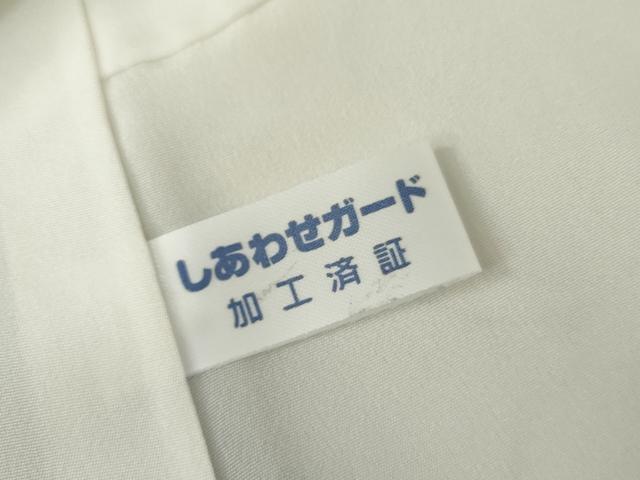 平和屋着物●上質な小紋　地紋起こし　草花文　銀糸　正絹　逸品　AABJ3264cs