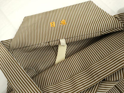 平和屋着物●男性　馬乗り袴　縞　正絹　逸品　AABJ3267cs