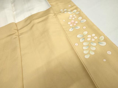 平和屋着物●豪華振袖　駒刺繍　吉祥草花文　金彩　正絹　逸品　AABJ3268cs