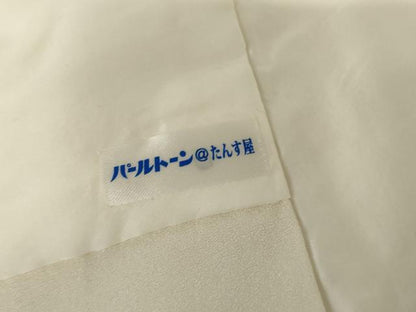 平和屋着物●訪問着　中国三大刺繍　汕頭刺繍　スワトウ刺繍　相良刺繍　横段丸文　金糸　正絹　逸品　AABJ3275cs