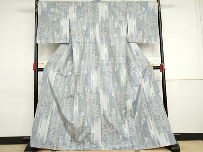 平和屋着物●本場大島紬　白大島　総絣　鳳凰花文　正絹　逸品　未使用　AABJ3278cs