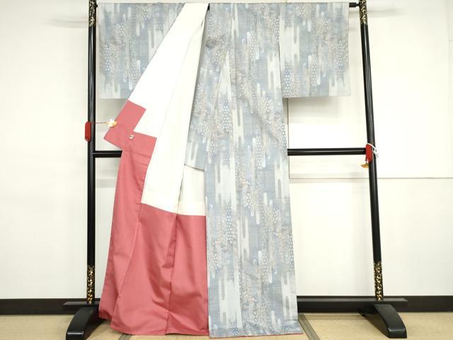 平和屋着物●本場大島紬　白大島　総絣　鳳凰花文　正絹　逸品　未使用　AABJ3278cs