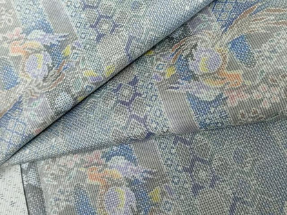 平和屋着物●本場大島紬　白大島　総絣　鳳凰花文　正絹　逸品　未使用　AABJ3278cs