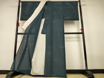 平和屋着物＊夏物　絽芭蕉　流水文　正絹　逸品　AABJ3281jd