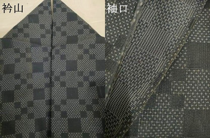平和屋着物＊夏物　お召　紗　幾何学紋紗　正絹　逸品　AABJ3283jd