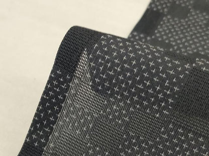平和屋着物＊夏物　お召　紗　幾何学紋紗　正絹　逸品　AABJ3283jd