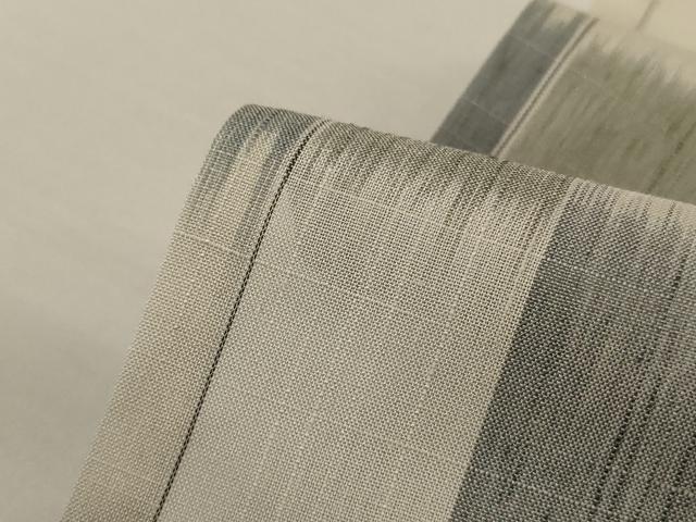 平和屋着物＊夏物　紗紬　格子　正絹　逸品　AABJ3284jd