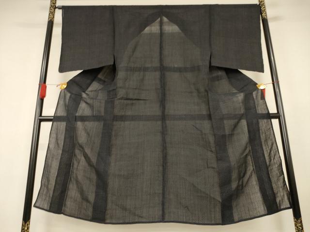 平和屋着物＊夏物　男性　上布　十字絣　麻　逸品　AABJ3288jd