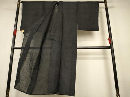 平和屋着物＊夏物　男性　上布　十字絣　麻　逸品　AABJ3288jd