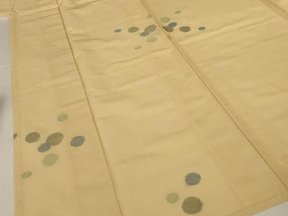 平和屋着物＊夏物　小紋　絽　丸文　正絹　逸品　AABJ3293jd