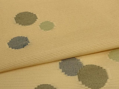 平和屋着物＊夏物　小紋　絽　丸文　正絹　逸品　AABJ3293jd