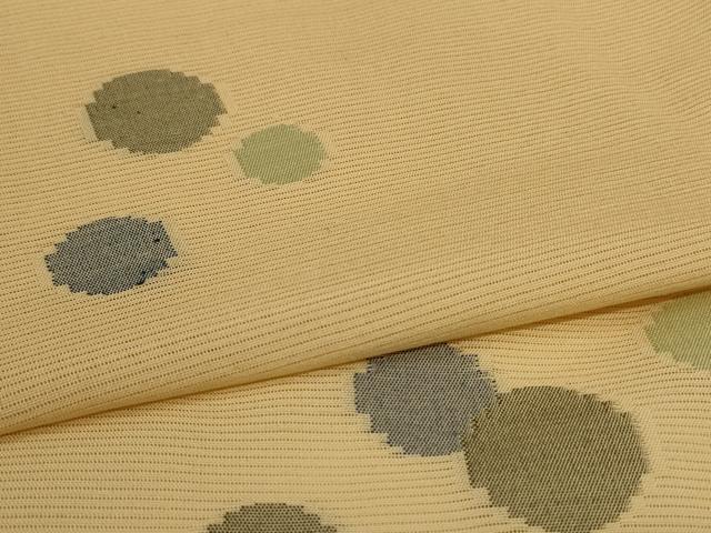 平和屋着物＊夏物　小紋　絽　丸文　正絹　逸品　AABJ3293jd