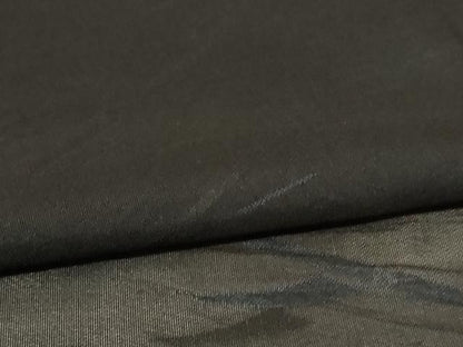 平和屋着物＊夏物　小紋　紗　草葉文　黒地　正絹　逸品　AABJ3295jd