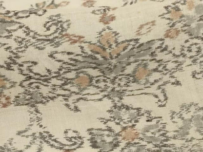 平和屋着物＊夏物　小千谷ちぢみ　洋花文　麻　逸品　AABJ3297jd