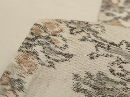 平和屋着物＊夏物　小千谷ちぢみ　洋花文　麻　逸品　AABJ3297jd