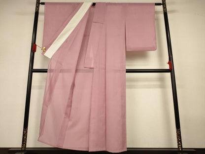 平和屋着物＊夏物　色無地　絽　鴇浅葱色　洗える着物　AABJ3298jd