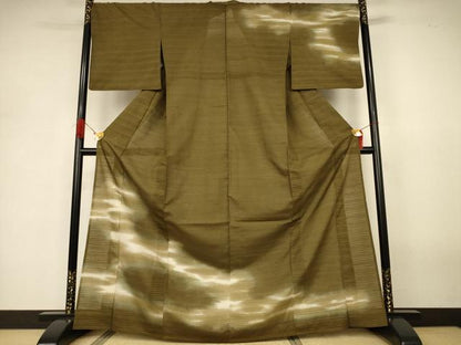 平和屋着物＊夏物　訪問着　絽紬　霞文　暈し染め　正絹　逸品　AABJ3309jd