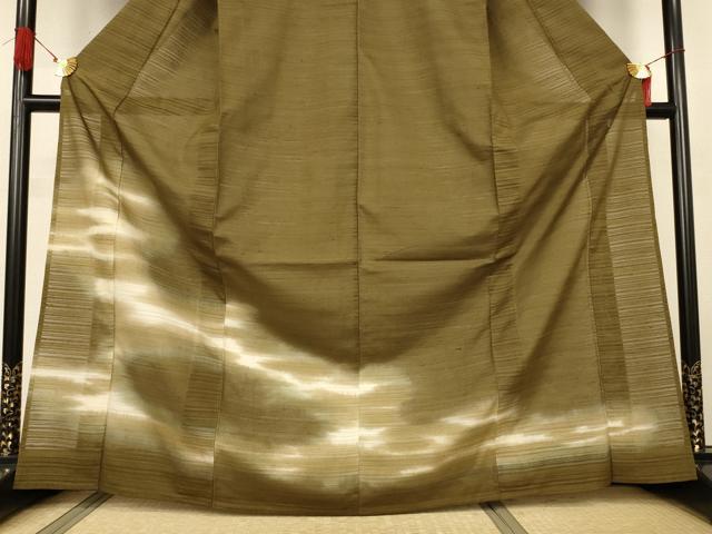 平和屋着物＊夏物　訪問着　絽紬　霞文　暈し染め　正絹　逸品　AABJ3309jd