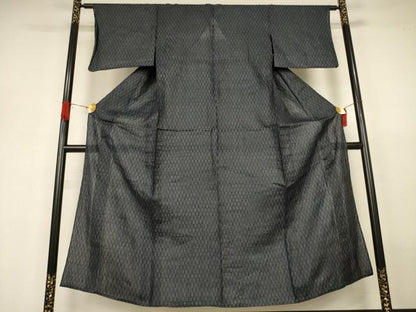 平和屋着物＊夏物　重要無形文化財　本場宮古上布　網目文　苧麻　逸品　AABJ3310jd