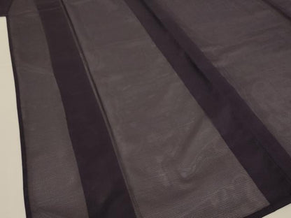 平和屋着物＊夏物　色無地　絽　黒紅色　洗える着物　AABJ3311jd