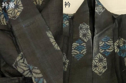 平和屋着物＊夏物　重要無形文化財　本場宮古上布　吉祥文　苧麻　逸品　AABJ3314jd