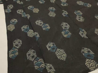 平和屋着物＊夏物　重要無形文化財　本場宮古上布　吉祥文　苧麻　逸品　AABJ3314jd