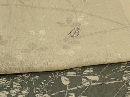 平和屋着物＊夏物　訪問着　紗紬　刺繍　萩　蛍　正絹　逸品　AABJ3315jd