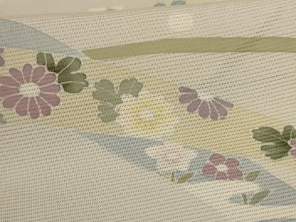 平和屋着物＊夏物　訪問着　絽　芝花文　暈し染め　五泉　反端付き　正絹　逸品　AABJ3317jd
