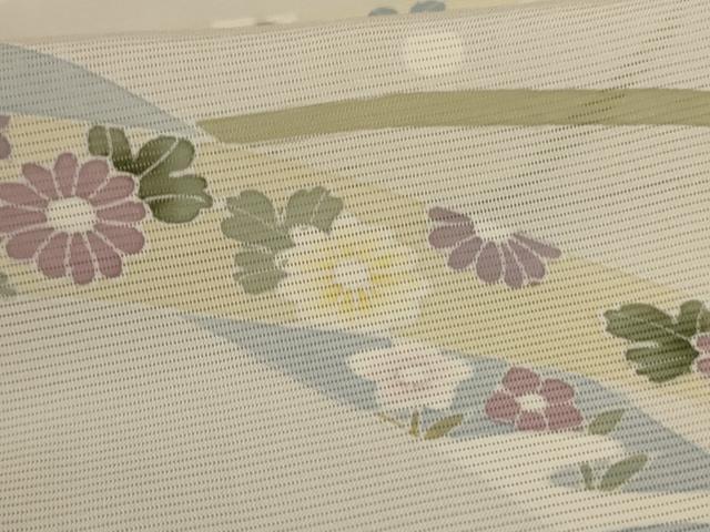 平和屋着物＊夏物　訪問着　絽　芝花文　暈し染め　五泉　反端付き　正絹　逸品　AABJ3317jd