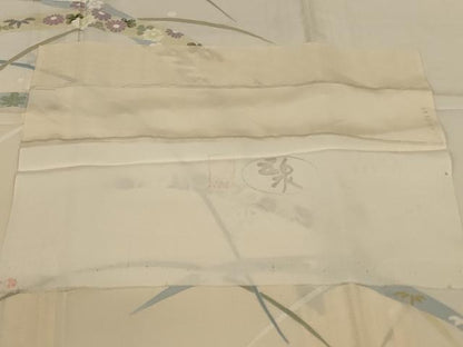 平和屋着物＊夏物　訪問着　絽　芝花文　暈し染め　五泉　反端付き　正絹　逸品　AABJ3317jd
