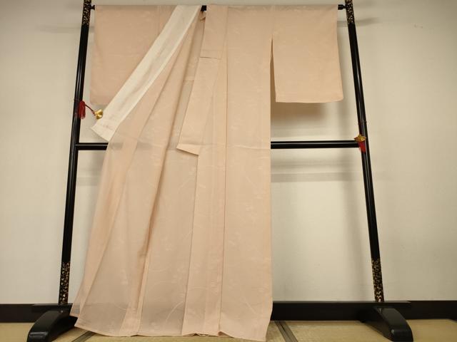 平和屋着物＊夏物　色無地　絽　萩紋紗　雄黄色　正絹　逸品　未使用　AABJ3320jd