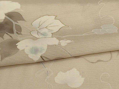 平和屋着物＊夏物　訪問着　絽　蔦の葉文　金彩　五泉　反端付き　正絹　逸品　未使用　AABJ3325jd