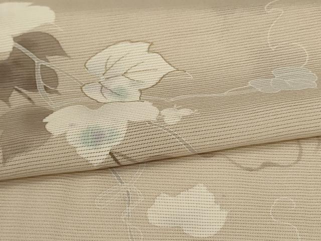 平和屋着物＊夏物　訪問着　絽　蔦の葉文　金彩　五泉　反端付き　正絹　逸品　未使用　AABJ3325jd