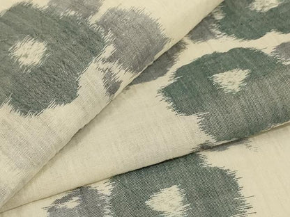 平和屋着物＊夏物 小千谷ちぢみ 草花文 麻 逸品 AABJ3328jd