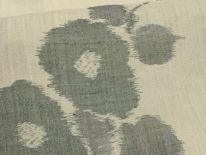 平和屋着物＊夏物 小千谷ちぢみ 草花文 麻 逸品 AABJ3328jd
