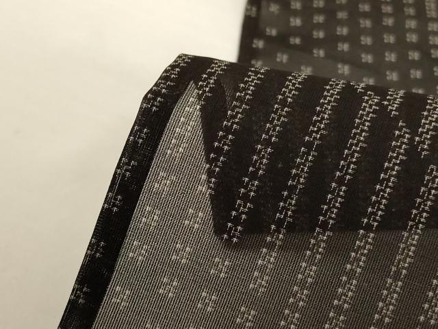 平和屋着物＊夏物 越後夏大島物語 変わり縞 証紙付き 正絹 逸品 未使用 AABJ3335jd