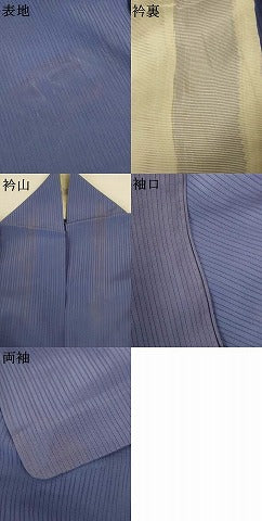 平和屋着物＊夏物　無地絵羽訪問着　縦絽　樹林紋紗　青藤色　正絹　逸品　AABJ3344jd