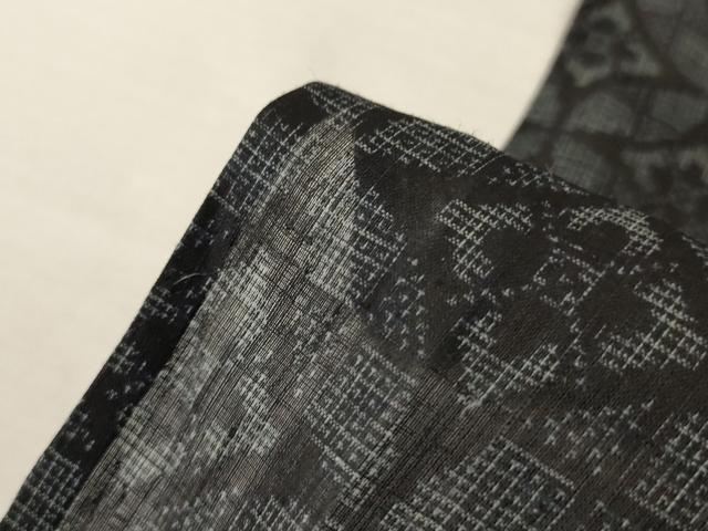 平和屋着物＊夏物　重要無形文化財　本場宮古上布　七宝文　苧麻　逸品　AABJ3346jd